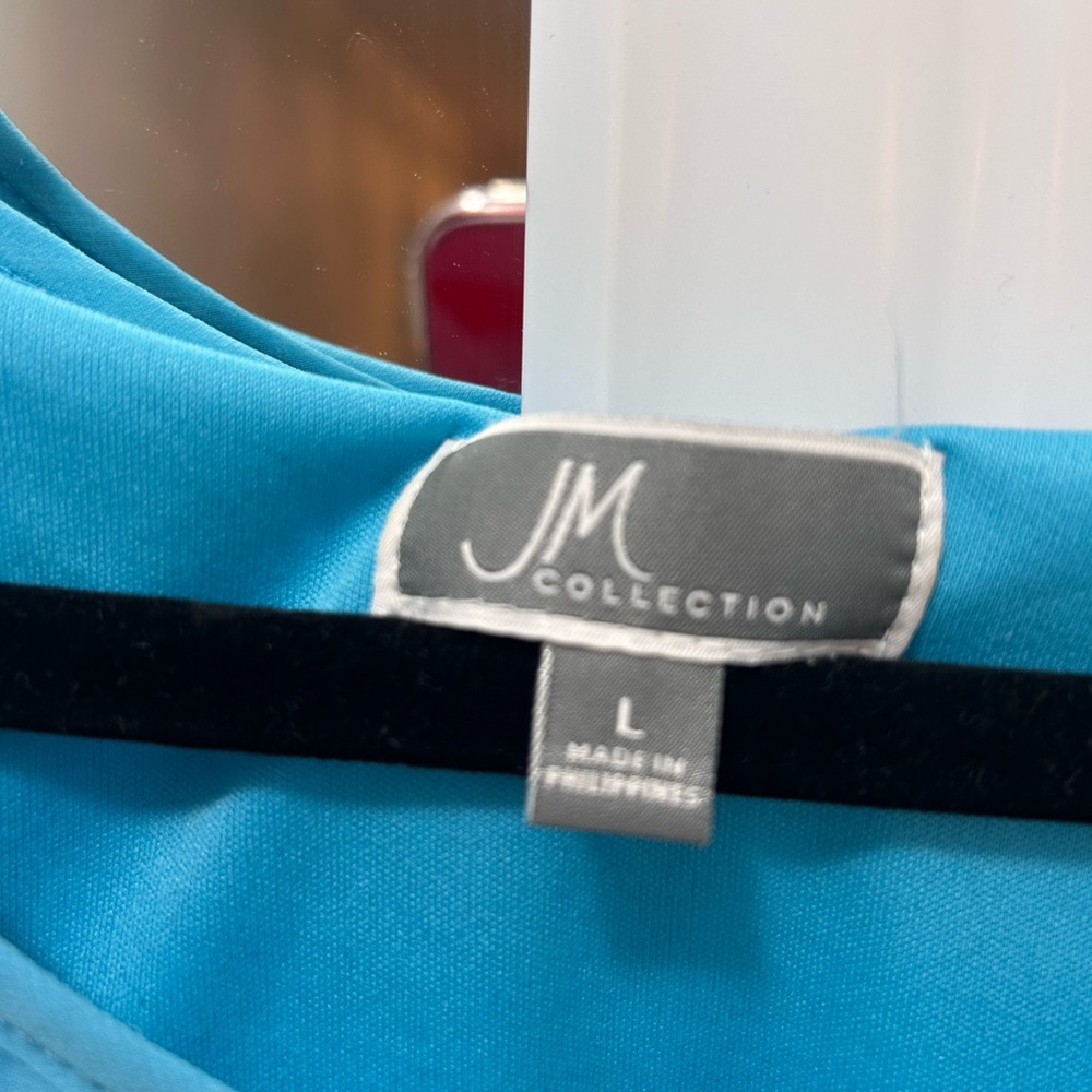 JM Collection Vibrant Blue Blouse